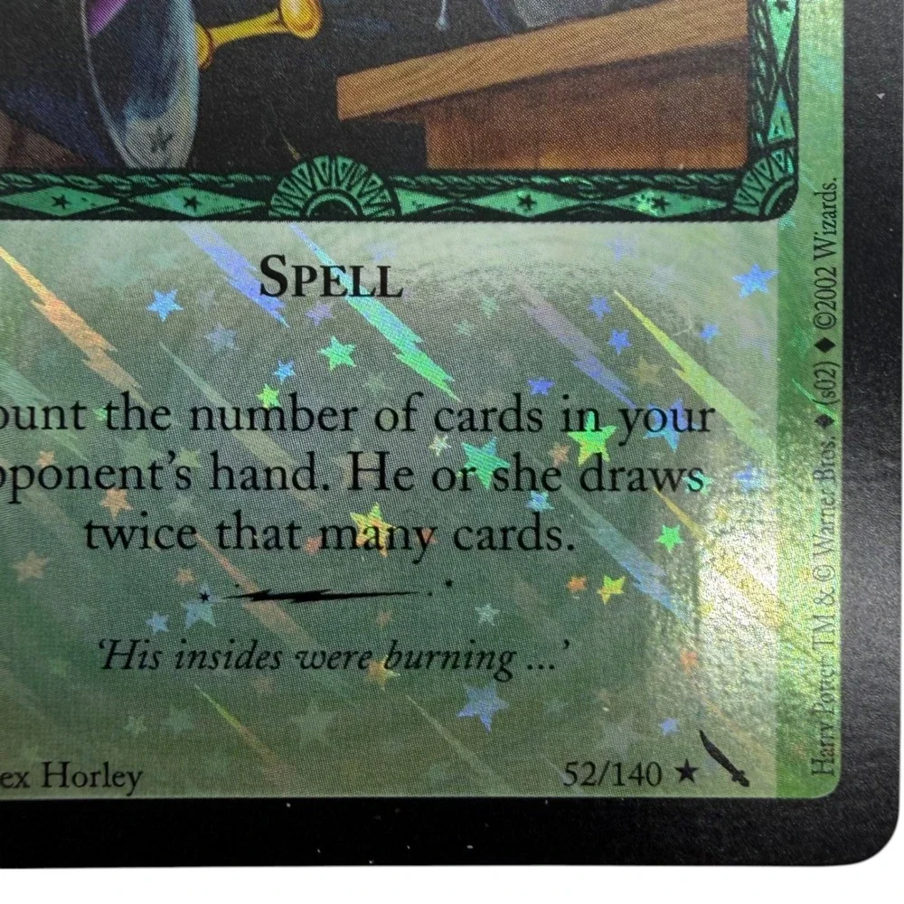 Harry Potter TCG Venomous Tentacular Juice 52/140 Holo Rare Foil Card 2002 EX